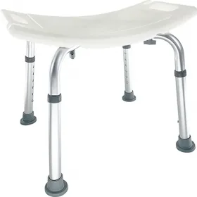 バススツール高齢者用品バスルーム ハンドル付き調節可能なシャワーチェアシート、高齢者、障害者、障害者用のバスルーム浴槽椅子スツールベンチ、ホワイト