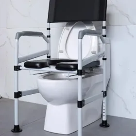 大人用ポータブルトイレ 高齢者用デラックスベッドサイド便器 アルミ合金製ポルタトイレ 簡単組み立て