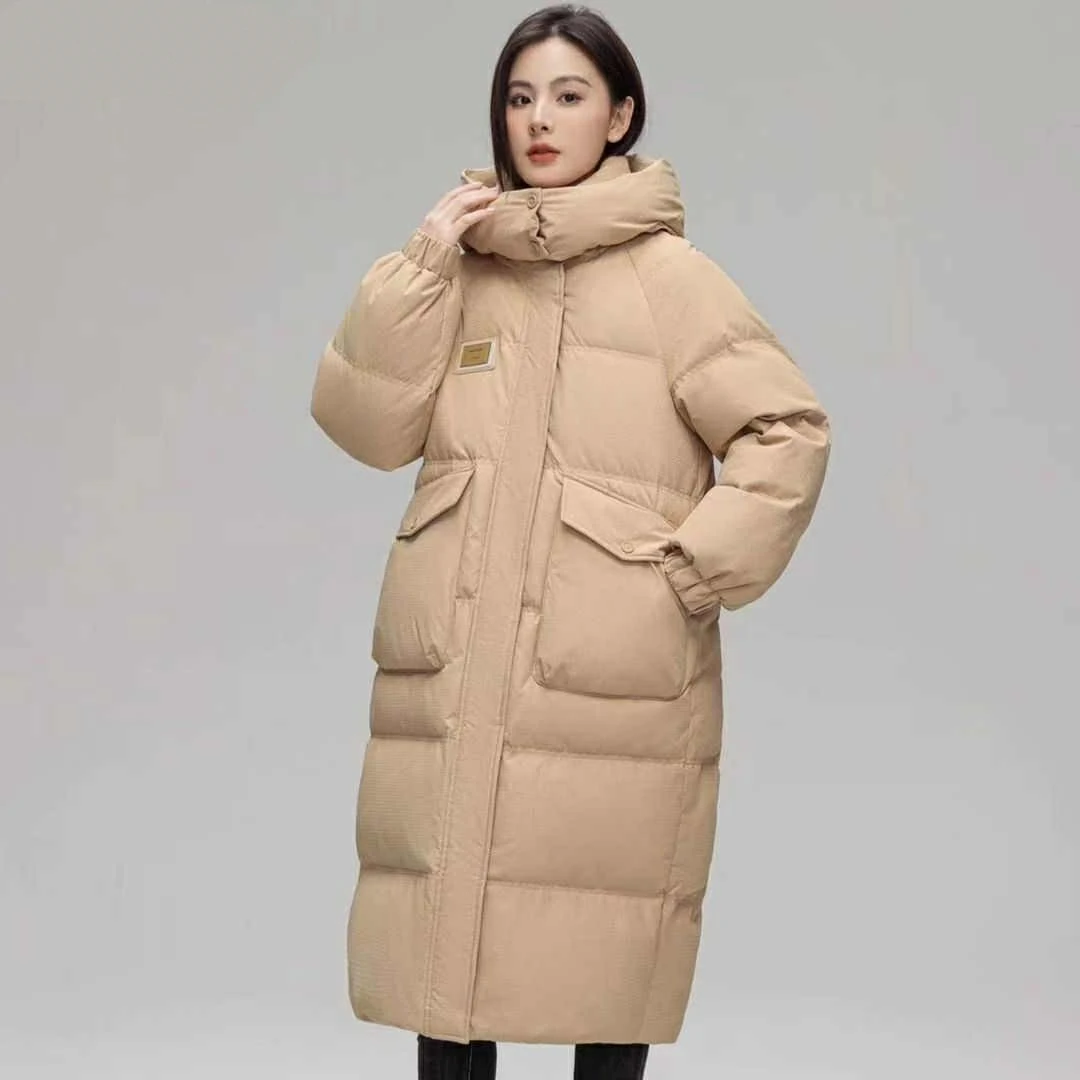 新品 未使用】韓国ファッション 軽量 暖かいロングコート フォックス 